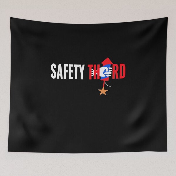 Item preview, fireworks Safety Third shirt, safety third mask, safety third sticker designed and sold by AMZBlacKStore.