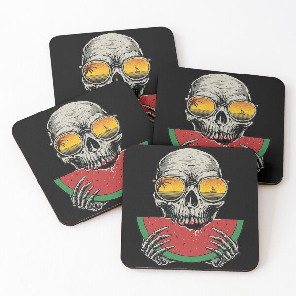 Item preview, Spooky Horror Skeleton Skull Tropical Watermelon designed and sold by ozunu.