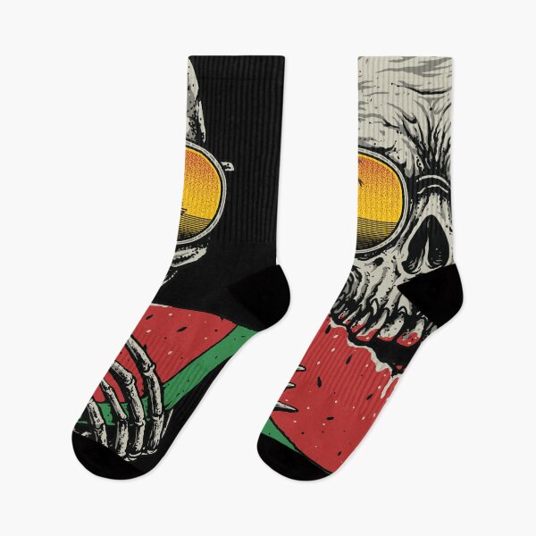 Item preview, Spooky Horror Skeleton Skull Tropical Watermelon designed and sold by ozunu.