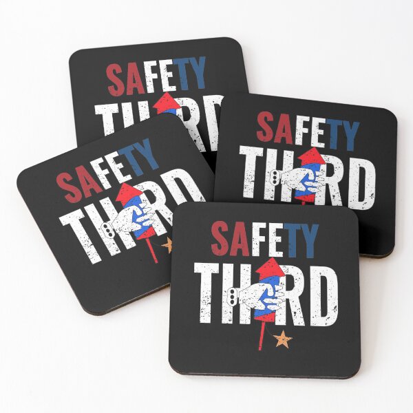 Item preview, fireworks Safety Third shirt, safety third mask, safety third sticker designed and sold by AMZBlacKStore.