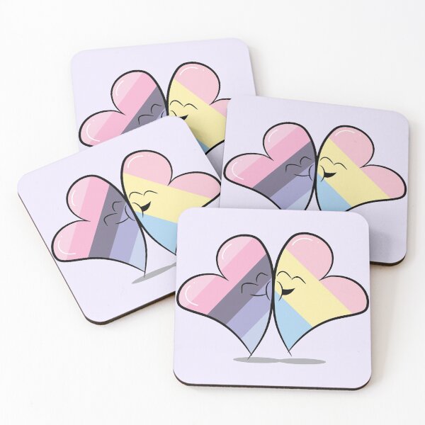 Item preview, Two Hearts in Love (Omnisexual and Pansexual Pride Flags) designed and sold by FrolicDesigns.