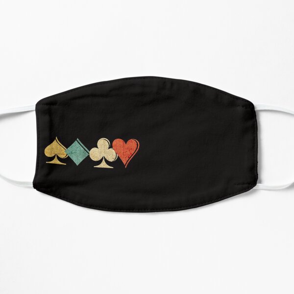 Playing Cards Spade, Heart, Diamond, Club,Casino Gift Flat Mask