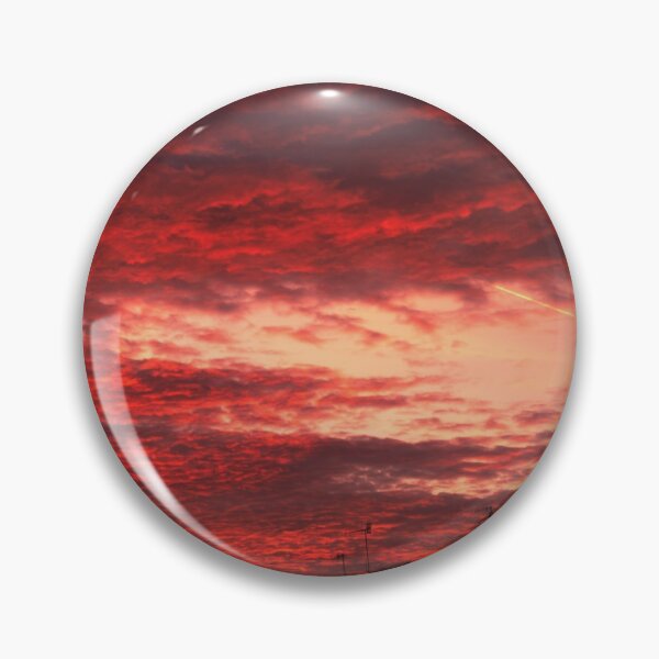 Item preview, Burning sky with a plane trail designed and sold by TinyOwlsFoto.