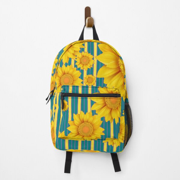 Item preview, GOLDEN SUNFLOWERS ABSTRACT PATTERNS TEAL COLOR ART designed and sold by sharlesart.