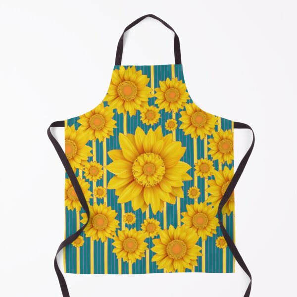 Artikelvorschau, GOLDENE SONNENBLUMEN ABSTRAKTE MUSTER TEAL COLOR ART entworfen und verkauft von sharlesart.