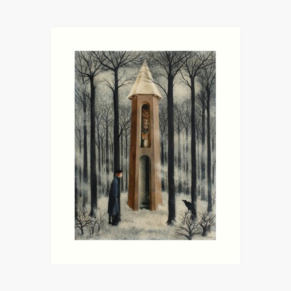 Tower in The Winter Forest (School of Life), by Remedios Varo Art Print