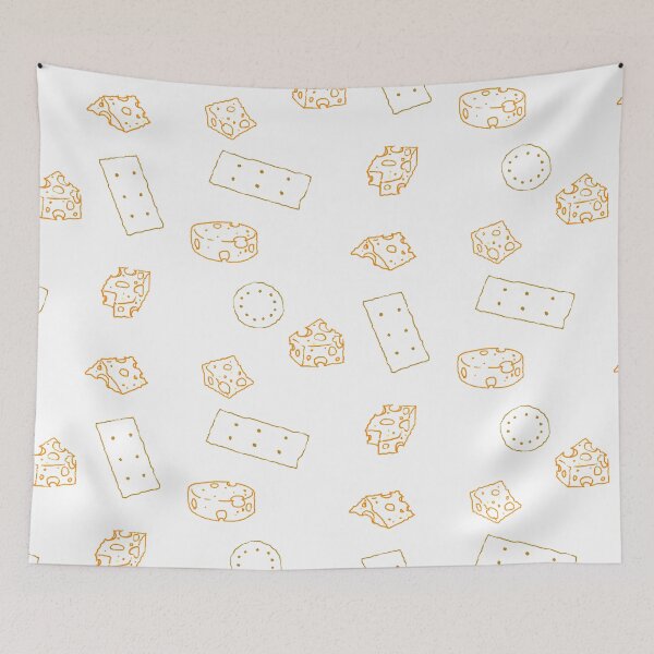Item preview, Swiss Cheese and Crackers line art designed and sold by zav2001.