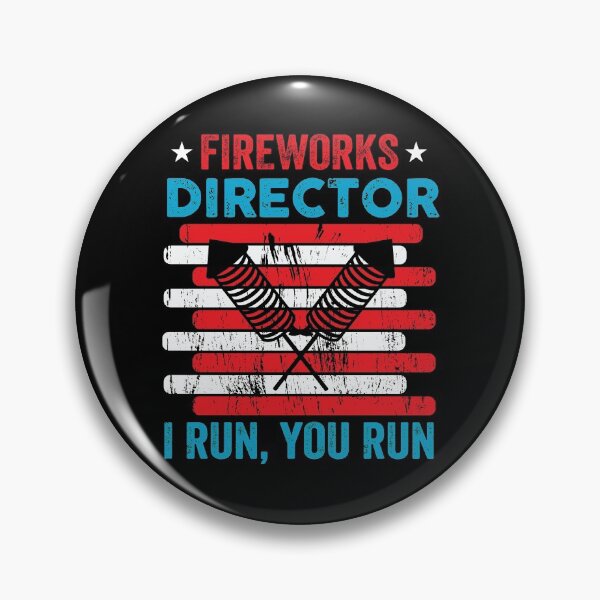 Artikelvorschau, Fireworks Director I Run You Run Vintage USA Flaggenfarben Lustig 4. Juli entworfen und verkauft von Creative Angel.