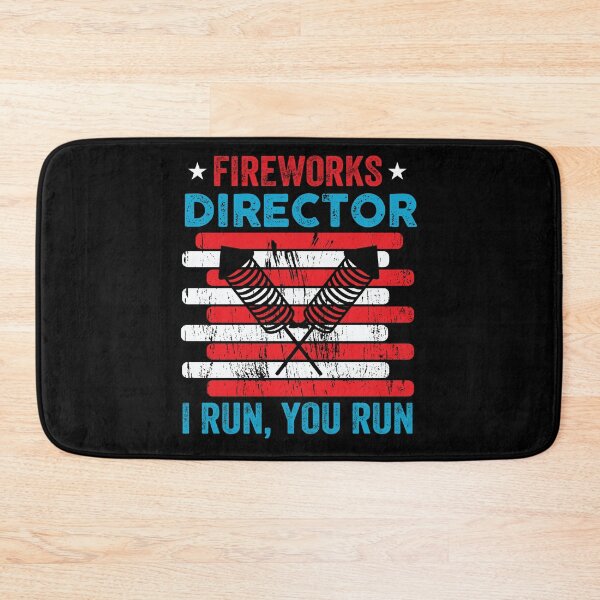 Item preview, Fireworks Director I Run You Run Vintage USA Flag Colors Funny 4th of July  designed and sold by Creative Angel.