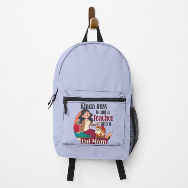 Item preview, Kinda busy being a teacher and a Cat Mom- Fun gift idea for cat lovers teacher designed and sold by EvaWolf.