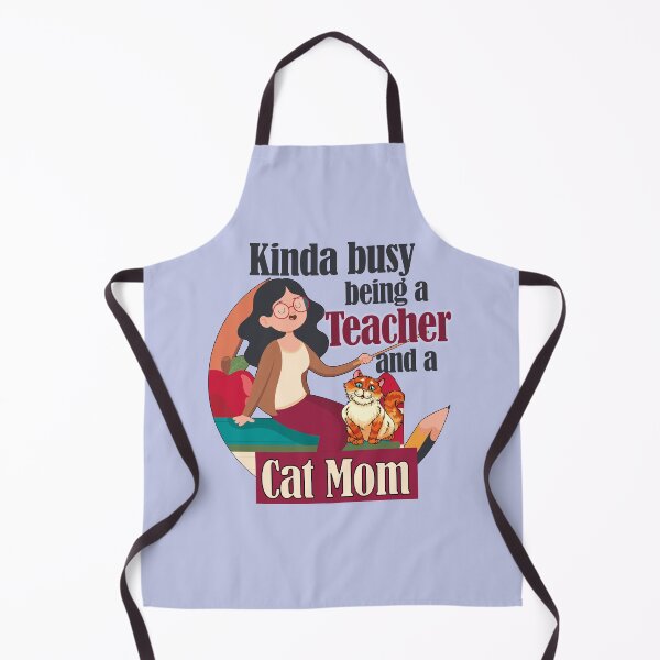 Item preview, Kinda busy being a teacher and a Cat Mom- Fun gift idea for cat lovers teacher designed and sold by EvaWolf.