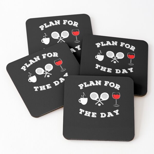Item preview, Plan For The Day Padel Tennis Coffee Wine designed and sold by FunSilly.