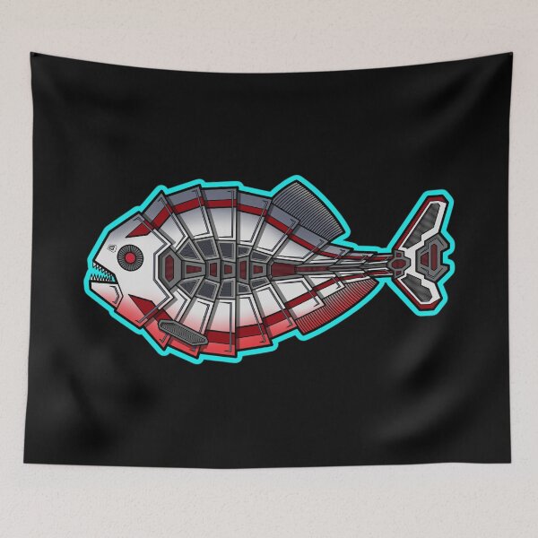Item preview, Cybernetic piranha with sharp teeth in an armored case designed and sold by Andrew Shishkin.