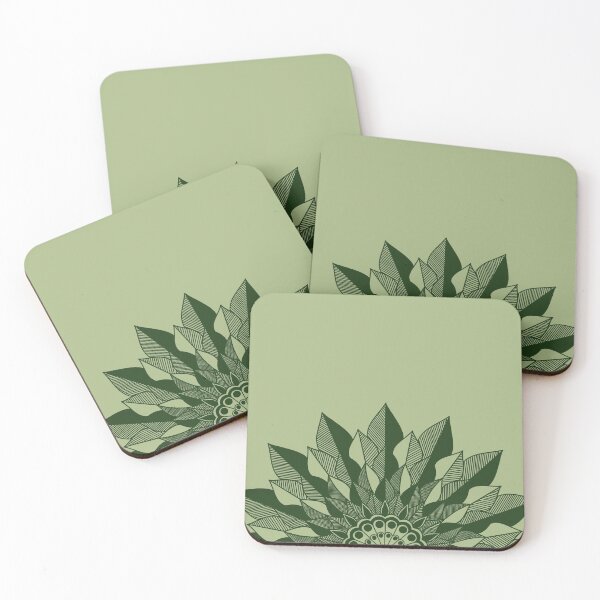 Item preview, Green floral mandala art designed and sold by kkanchan.
