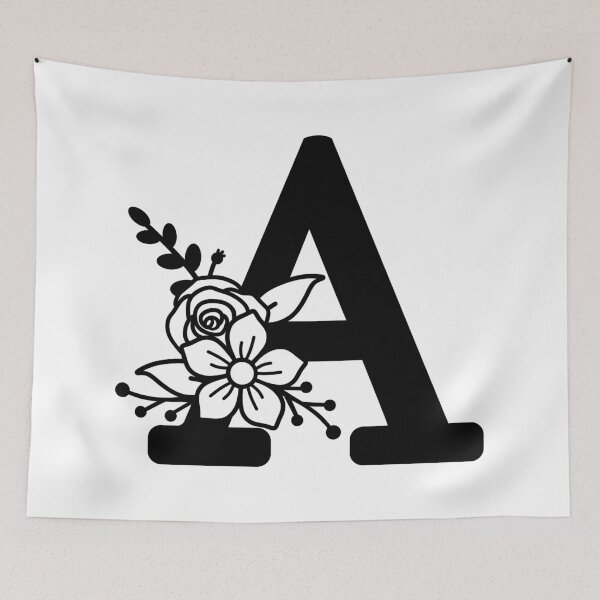 Item preview, Floral initial letter A designed and sold by ArtInRhythm.