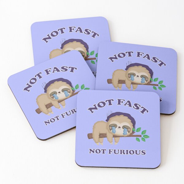 Item preview, Not fast, Not Furious- Funny and cute lazy, sleeping and crying sloth designed and sold by EvaWolf.