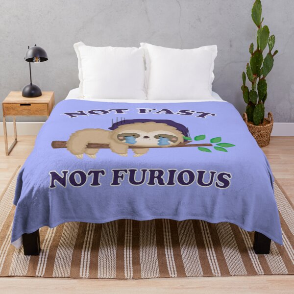 Item preview, Not fast, Not Furious- Funny and cute lazy, sleeping and crying sloth designed and sold by EvaWolf.