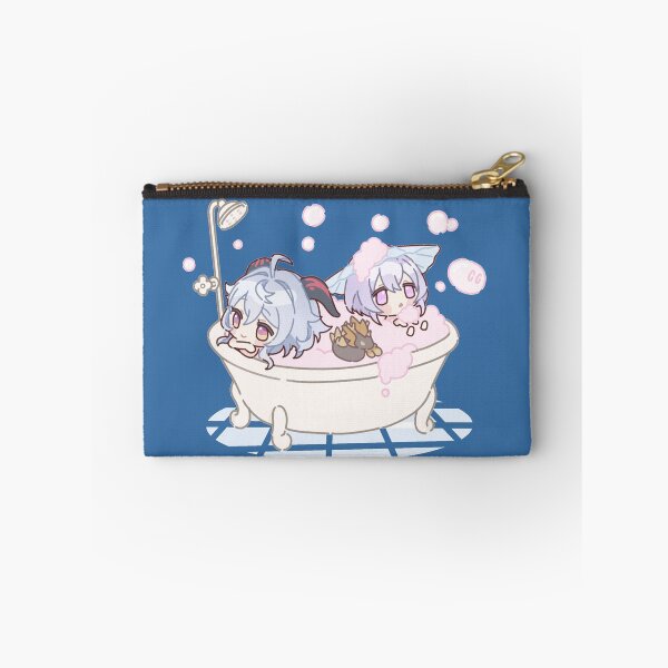 Item preview, Genshin Impact Chibi Ganyu and Qiqi Bathing Time designed and sold by NewEraMutant.