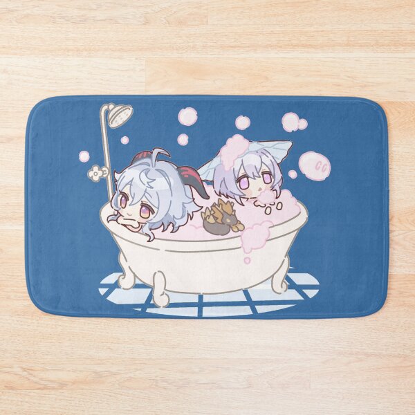 Item preview, Genshin Impact Chibi Ganyu and Qiqi Bathing Time designed and sold by NewEraMutant.
