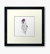 Pink Hair Girl Framed Print