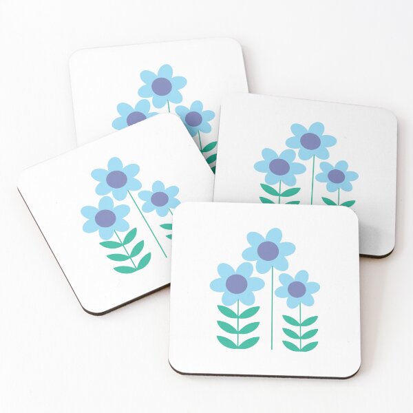 Item preview, Spring Flowers Blue Retro MCM Mid Century Modern designed and sold by Orchyd.