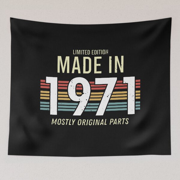 Item preview, Limited Edition Made In 1971 Mostly Original Parts - Funny Vintage Years Old Birthday Gifts. designed and sold by ALITOPRINCE.