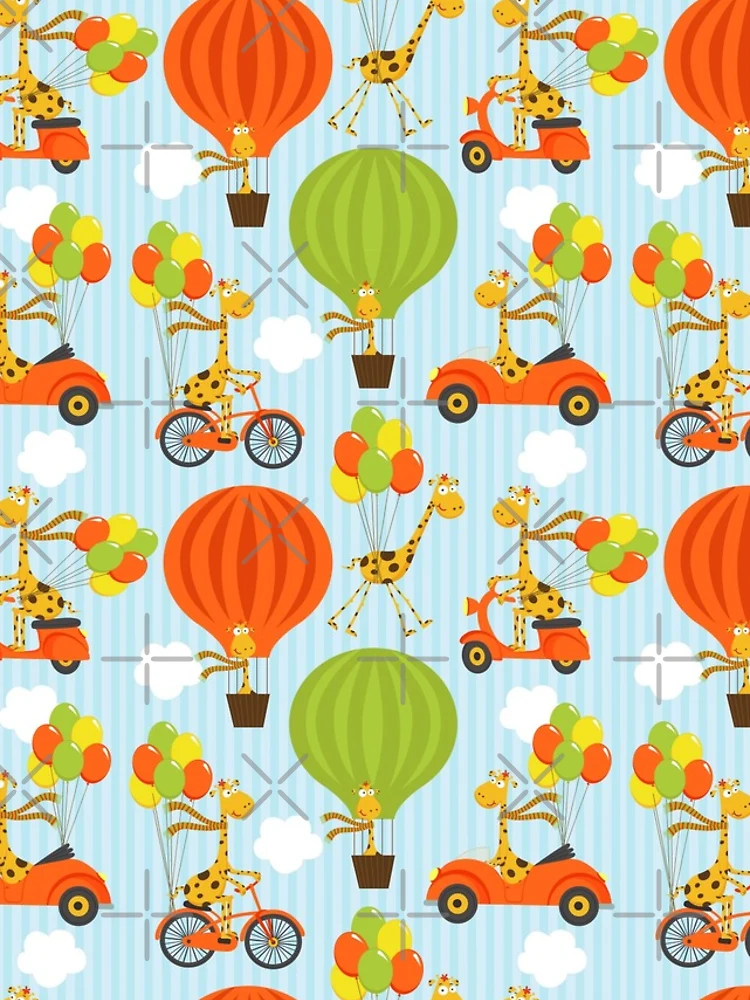 Thumbnail 5 of 5, iPhone Case, Cartoon Giraffe Balloon Pattern designed and sold by PatternTale.