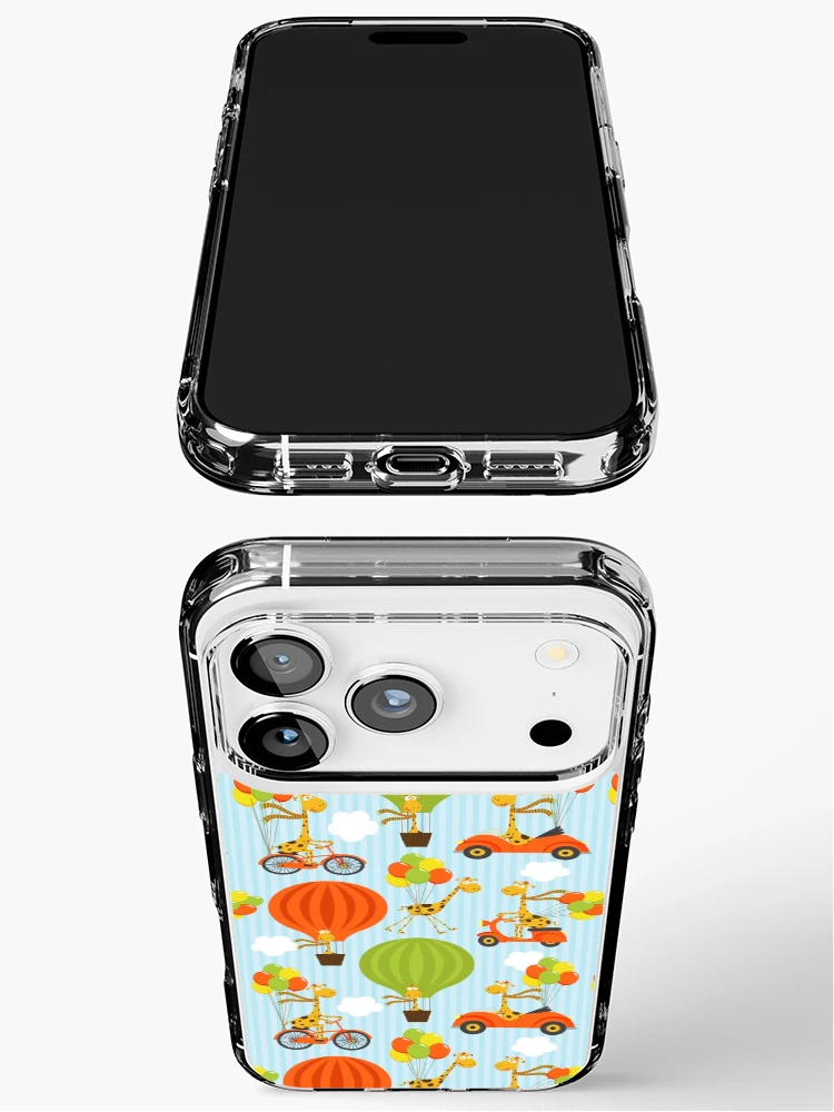 Thumbnail 3 of 5, iPhone Case, Cartoon Giraffe Balloon Pattern designed and sold by PatternTale.