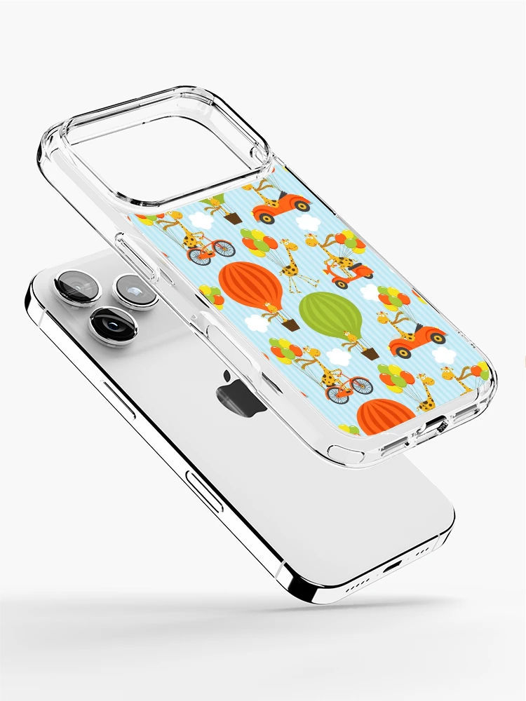 Thumbnail 2 of 5, iPhone Case, Cartoon Giraffe Balloon Pattern designed and sold by PatternTale.