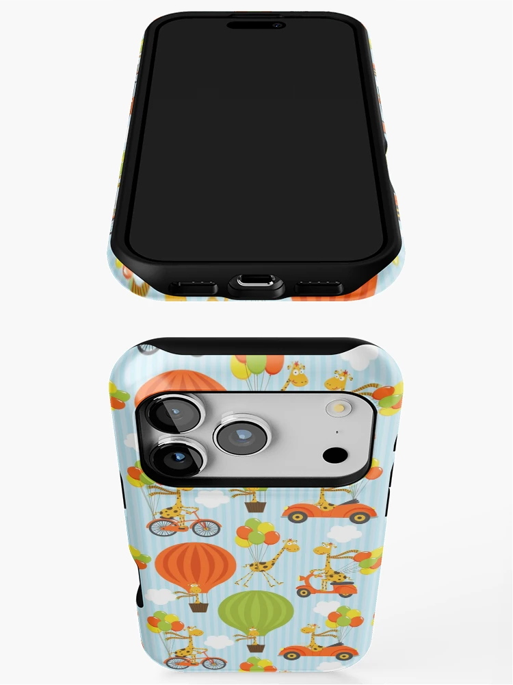 Thumbnail 3 of 4, iPhone Case, Cartoon Giraffe Balloon Pattern designed and sold by PatternTale.