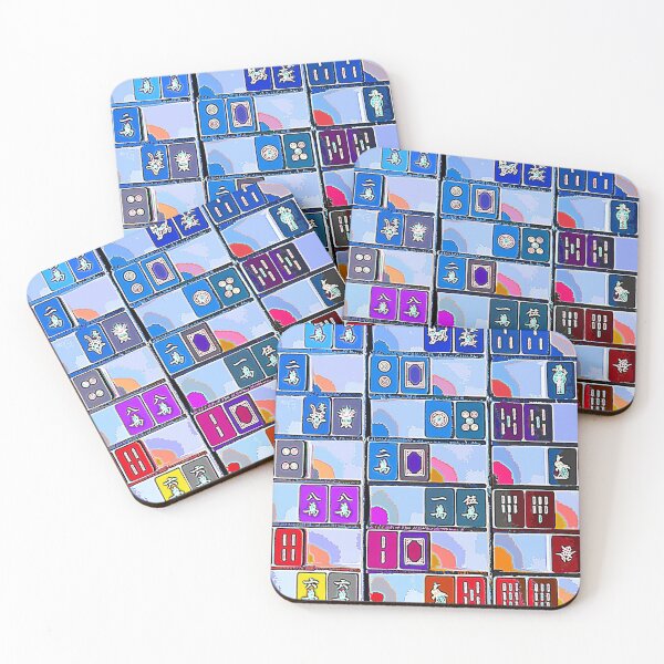 Item preview, Mahjong Blue Tiles  designed and sold by johndavis71.