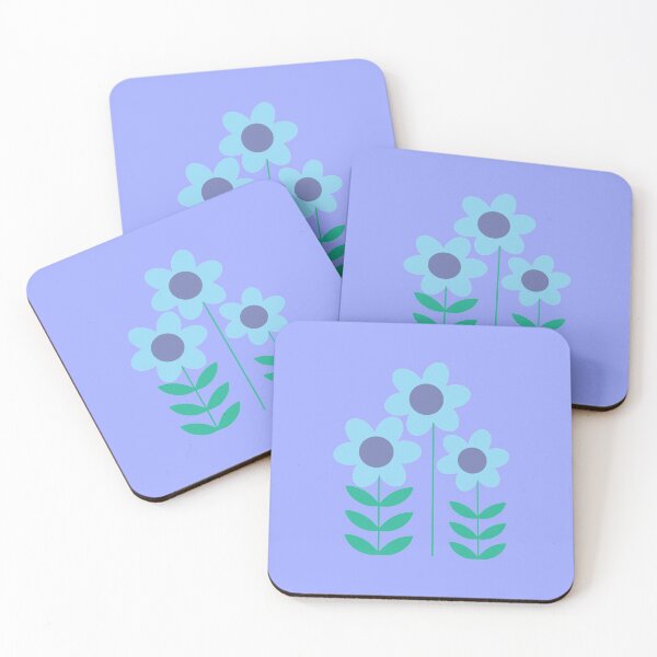 Item preview, Spring Flowers Blue Retro MCM Mid Century Modern designed and sold by Orchyd.