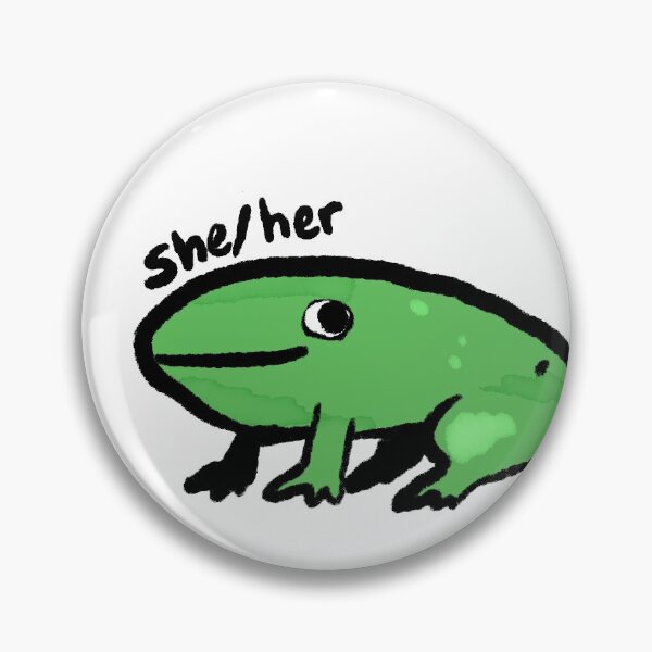 Item preview, She/Her Pronoun Tag - Froggy designed and sold by Sleepy-studio.