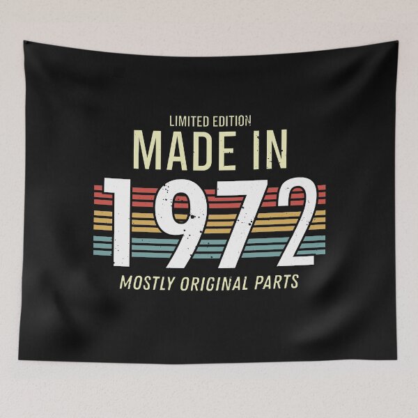 Item preview, Limited Edition Made In 1972 Mostly Original Parts - Funny Vintage Years Old Birthday Gifts. designed and sold by ALITOPRINCE.