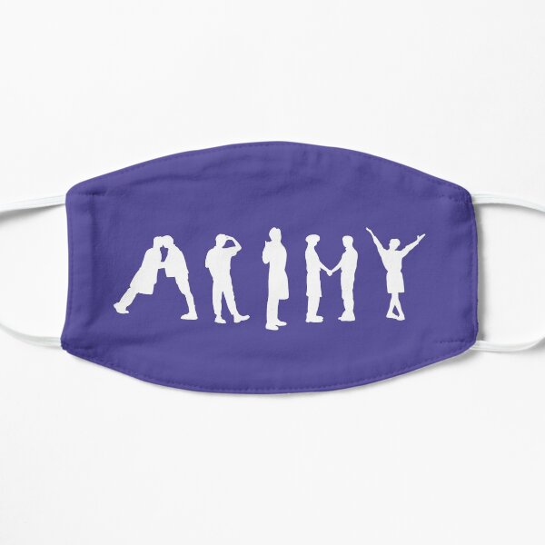 BTS ARMY Borahae 보라해 (White) Flat Mask