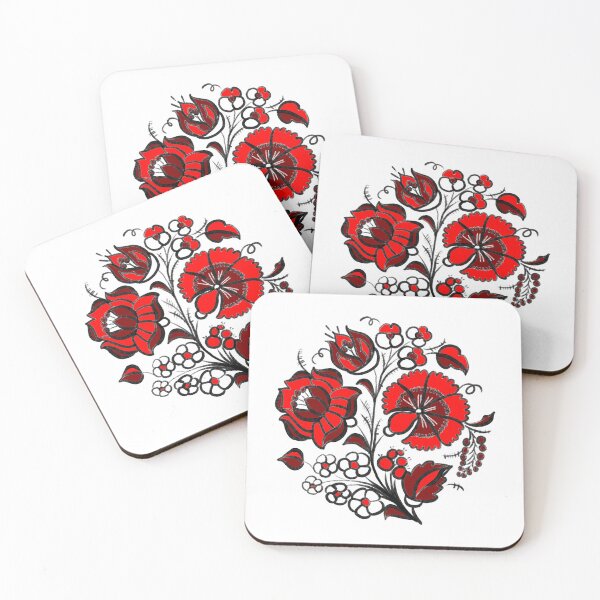 Item preview, Tricolor traditional hungarian pattern with flowers designed and sold by Chino20.