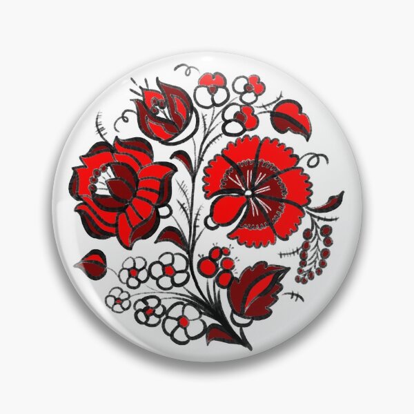Item preview, Tricolor traditional hungarian pattern with flowers designed and sold by Chino20.