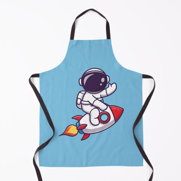 Item preview, Cute Astronaut Riding a Rocket and Waving Hand designed and sold by JollyElephant.