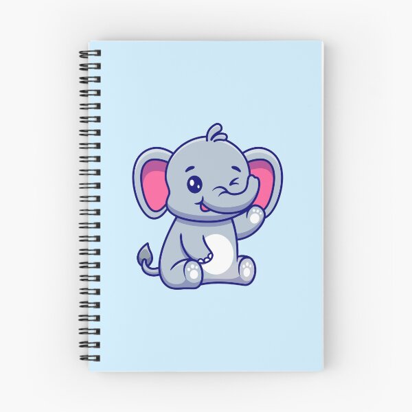 Item preview, Cute Baby Elephant Waving and Smiling designed and sold by JollyElephant.