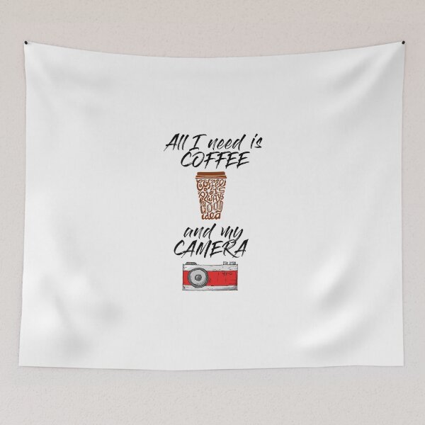 Item preview, All I Need is Coffee and My Camera (2021-6-AINICAMC-1) designed and sold by NY-Prints-USA.