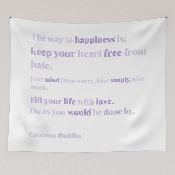 Item preview, Buddha quotes happiness lilac designed and sold by KennyLucky.