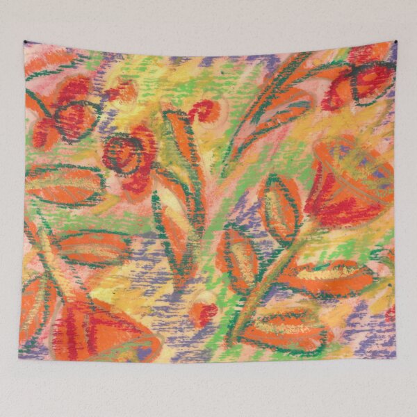 Item preview, Whimsical Orange Flowers designed and sold by Sarah Aubry.