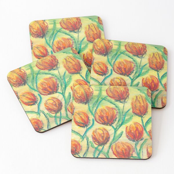Item preview, Red and Yellow Floral Pattern designed and sold by Sarah Aubry.