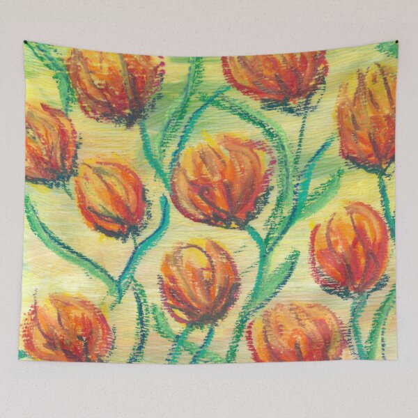 Item preview, Red and Yellow Floral Pattern designed and sold by Sarah Aubry.