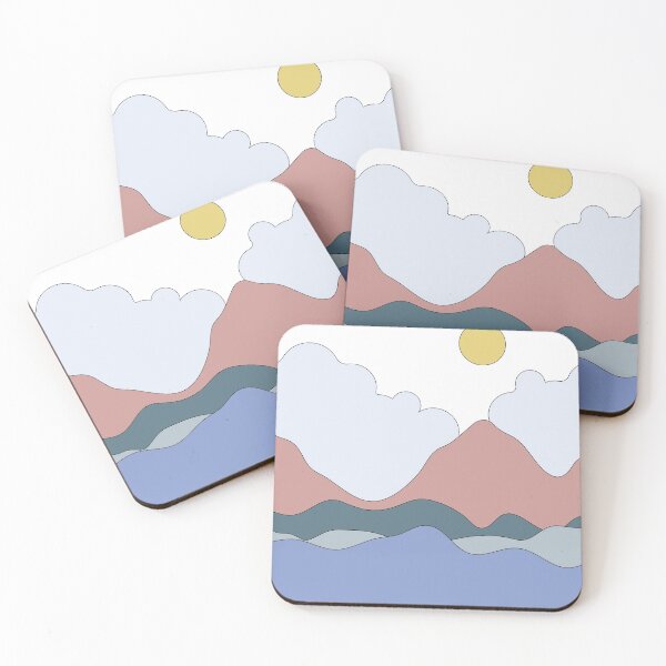 Item preview, Modern poster cozy landscape minimalistic designed and sold by klorrine.