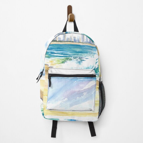Item preview, New Jersey Beach View with Breaking Waves and Manhattan Skyline designed and sold by artshop77.