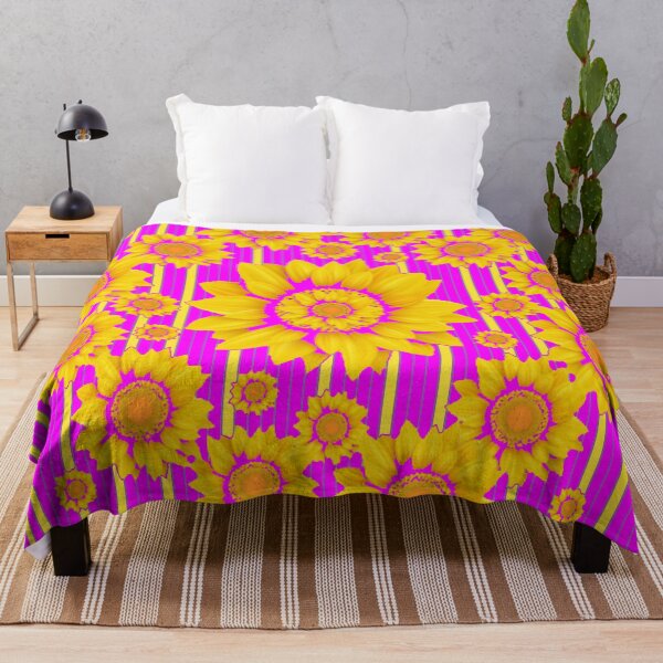 Item preview, CONTEMPORAY MODERN ART SUNFLOWERS FUCHSIA PATTERN ART designed and sold by sharlesart.