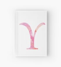 Pink Upsilon Watercolor Letter Hardcover Journal