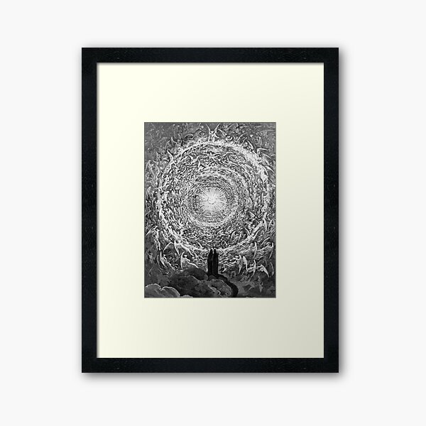 Dante and Beatrice Gaze Upon the Highest Heaven, The Empyrean Gustave Dore Framed Art Print