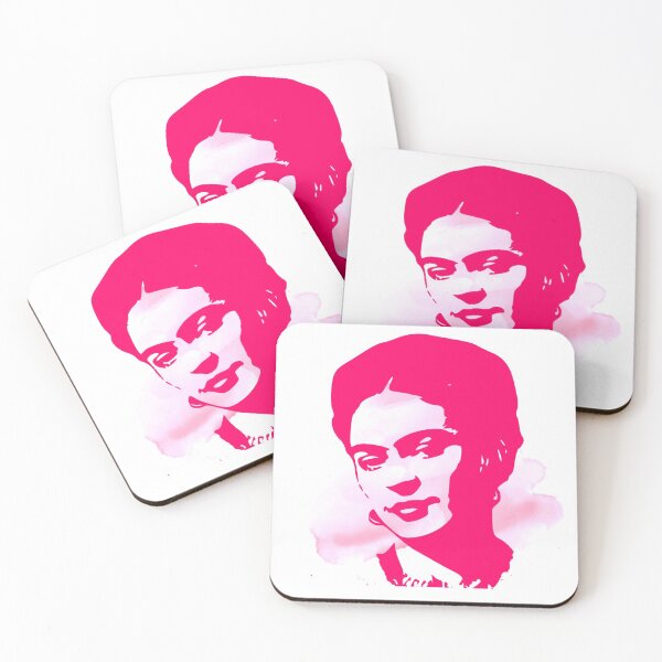 Item preview, Frida kahlo portrait feminist pink pop art designed and sold by MiloHarris.